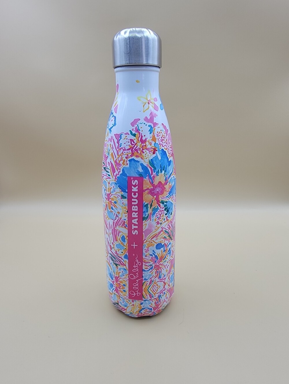 Starbucks Lilly Pulitzer Swell Floral Print Water Bottle 17oz Metal Summer Fun